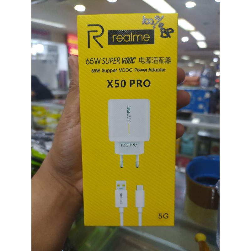 Charger Realme X50 Pro 65W 4A VOOC ORIGINAL