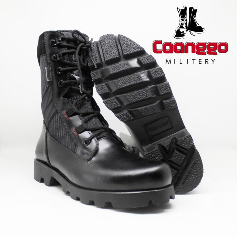 Sepatu pdl kulit asli terbaru sepatu pdl TNI POLRI original caanggo