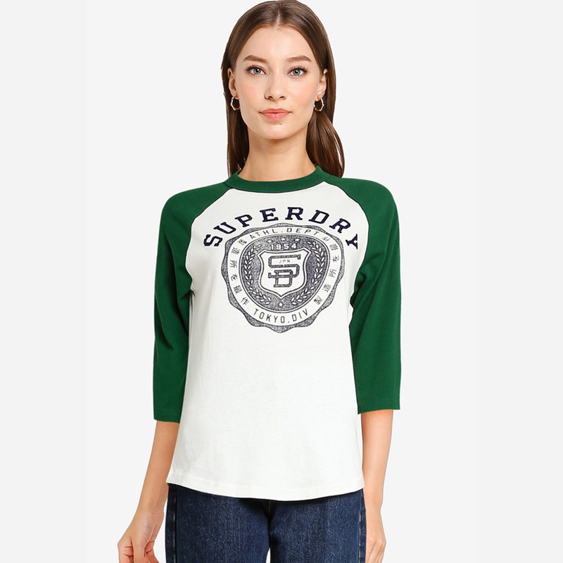 Superdry Team Varsity Baseball Tee Wanita 01