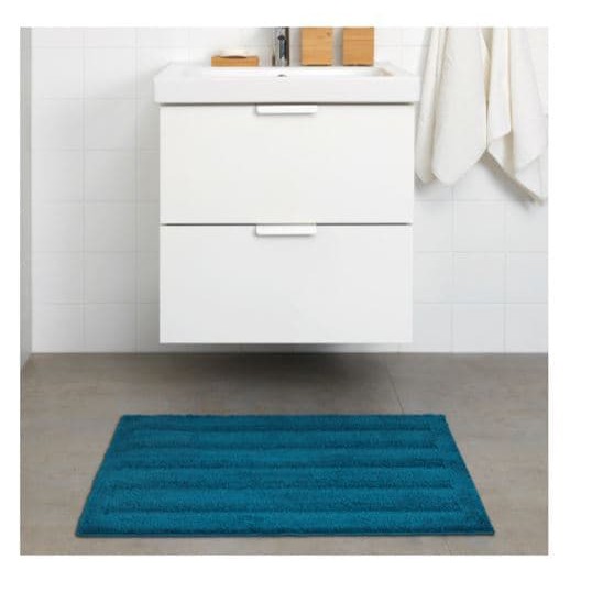 IKEA Dekorasi Rumah IKEA EMTEN Keset kamar mandi biru tua 50x80 cm