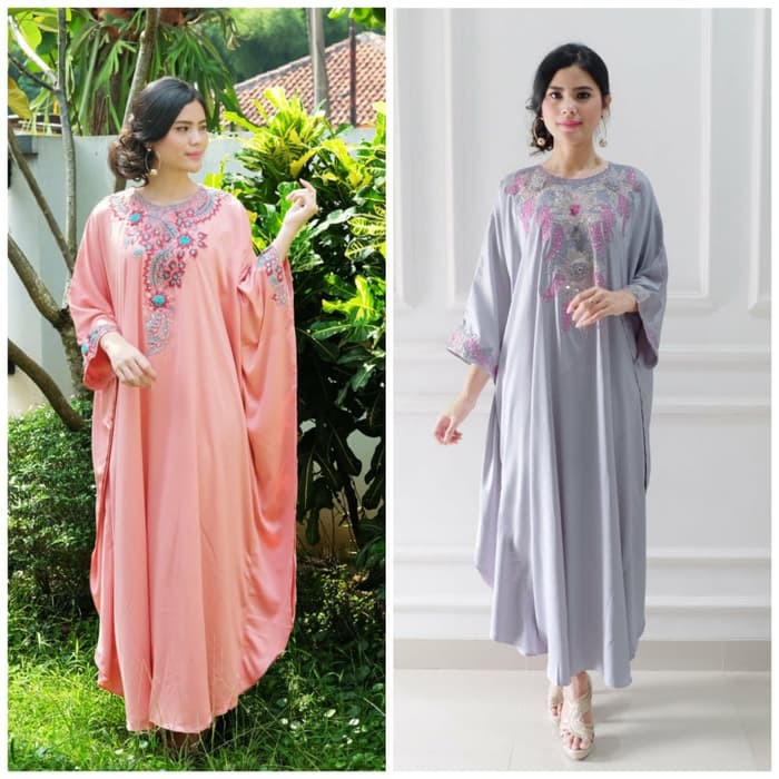 NEW FB KAFTAN NAGITA/ KAFTAN SATIN/ KAFTAN BUSUI/ KAFTAN KATUN PUTIH JUMBO