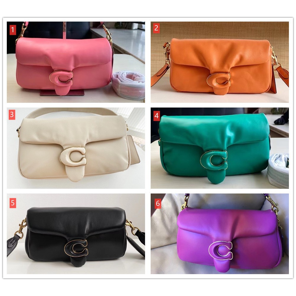 COACH C0772 Tas Wanita Tas Messenger Bahu Fashion Tas Bantal Tren Kopling Unik