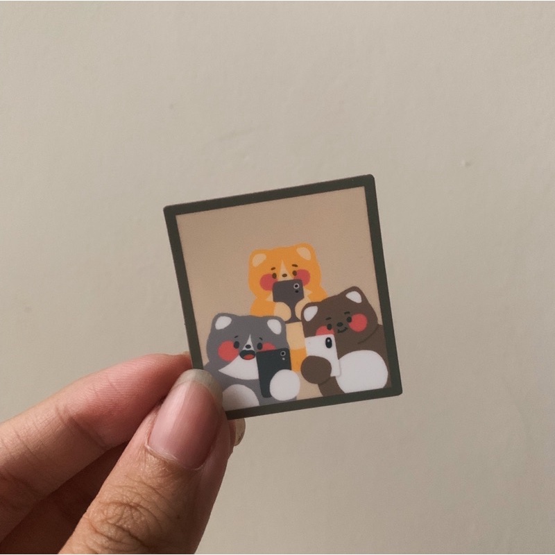 

Phaedra Stuff - Trio Kitty Mirror Selfie Sticker | cat sticker | cute sticker | aesthetic sticker | bullet journal