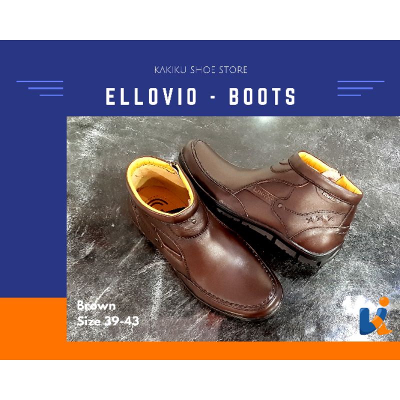 Sepatu boots cowok / Sepatu kulit boots / Sepatu boots kulit asli