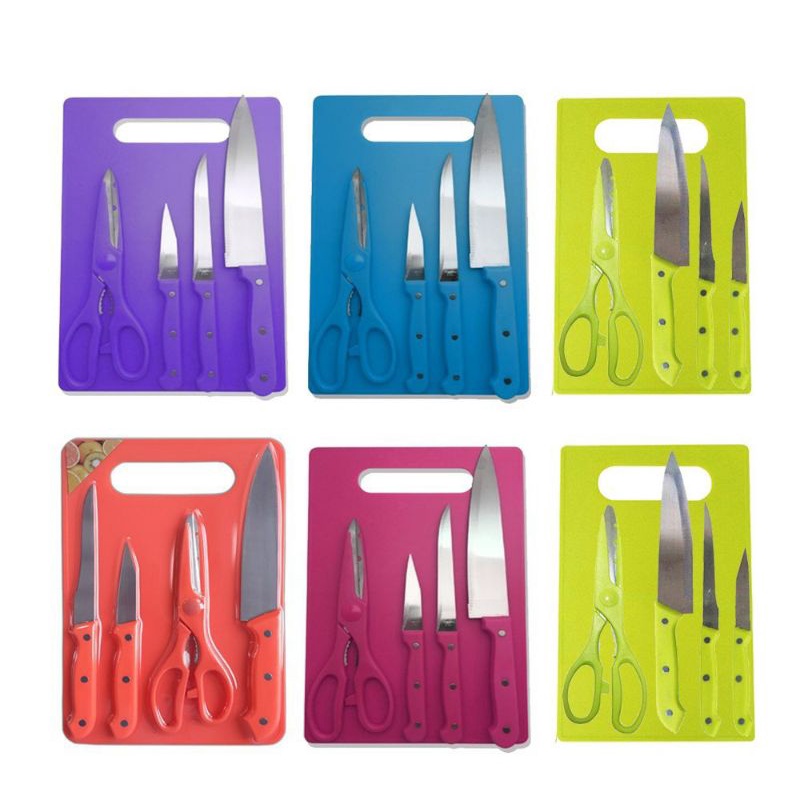 Pisau Set Talenan / set talenan / Pisau set 5 in 1 / set talenan