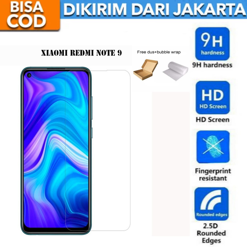 Xiaomi Redmi Note 9 Tempered Glass Screen Protector Anti Gores
