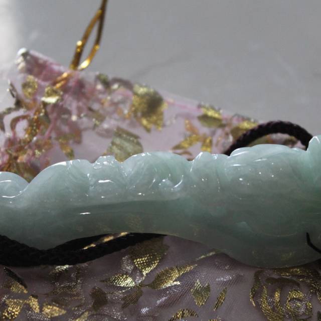 Jade Jadeite Dragon Ruyi pendant