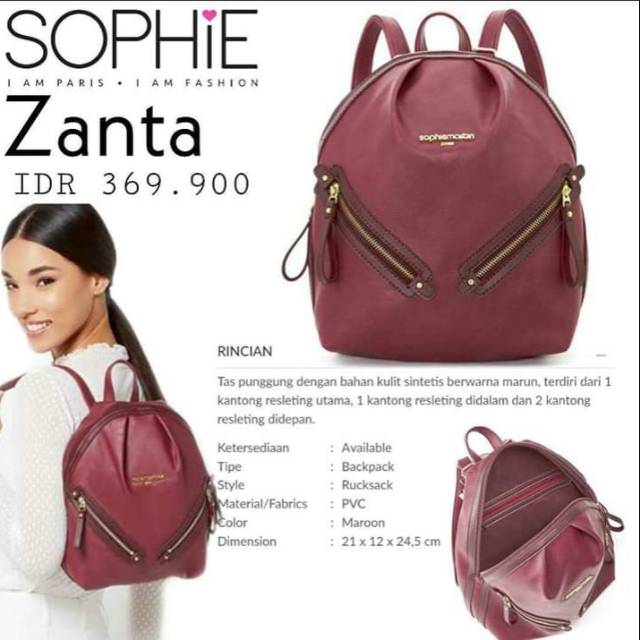 Tas Ransel Zanta Sophie Paris