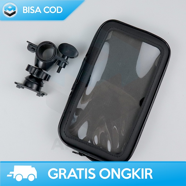 WADAH HP DI STANG SEPEDA TAHAN AIR CASE HOLDER SMARTPHONE 6 INCH ST08