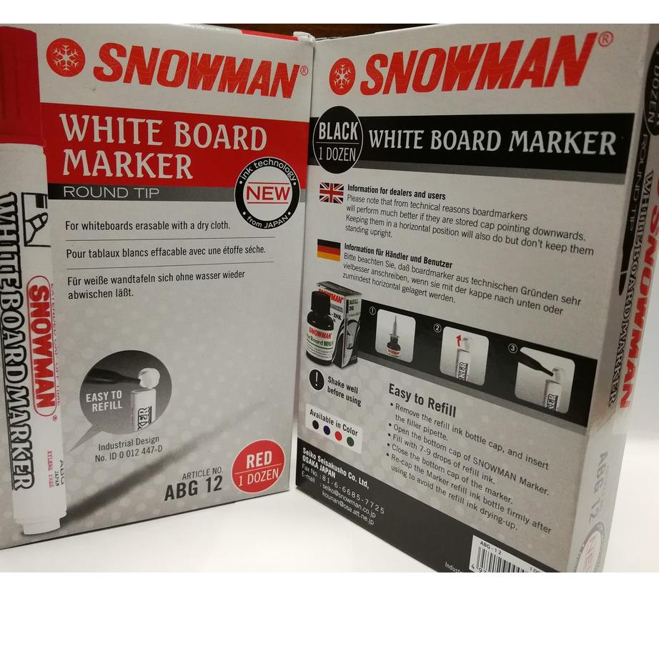 

Trend - 12 pcs SPIDOL SNOWMAN WHITEBOARD ABG12 ✔