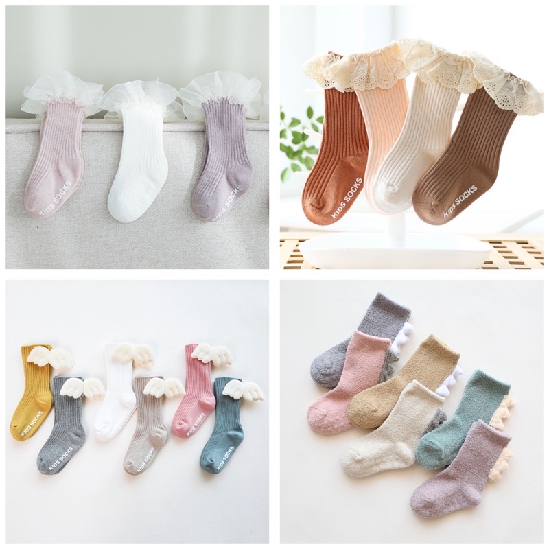 Kaos kaki bayi wings socks/ lace socks/ tile socks