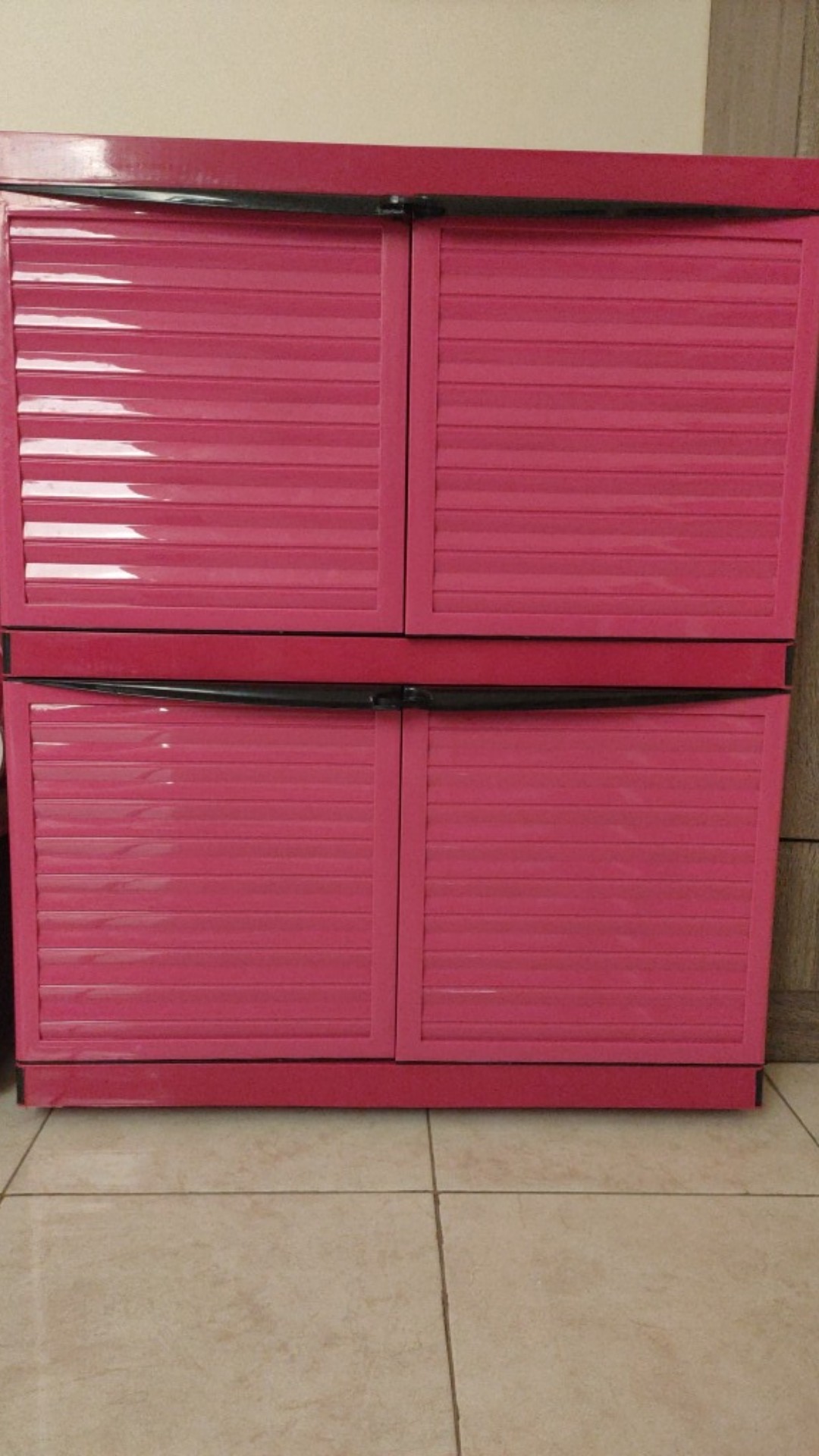 Lemari Pakaian Sunflower  Susun 2 Polos Contener Plastik Mpc 22 Polos Lemari Pakaian Pintu Jumbo S/2