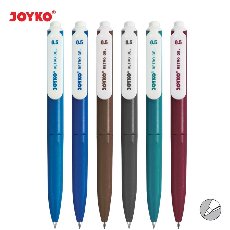 Joyko Retro Gel 0.5mm / Pulpen Joyko / Pulpen Warna Warni Joyko