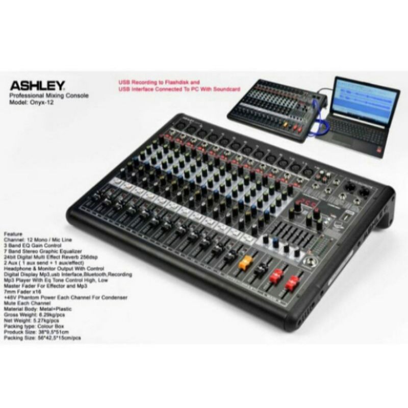 mixer Audio Ashley ONYX 12 Profesional Analong mixer