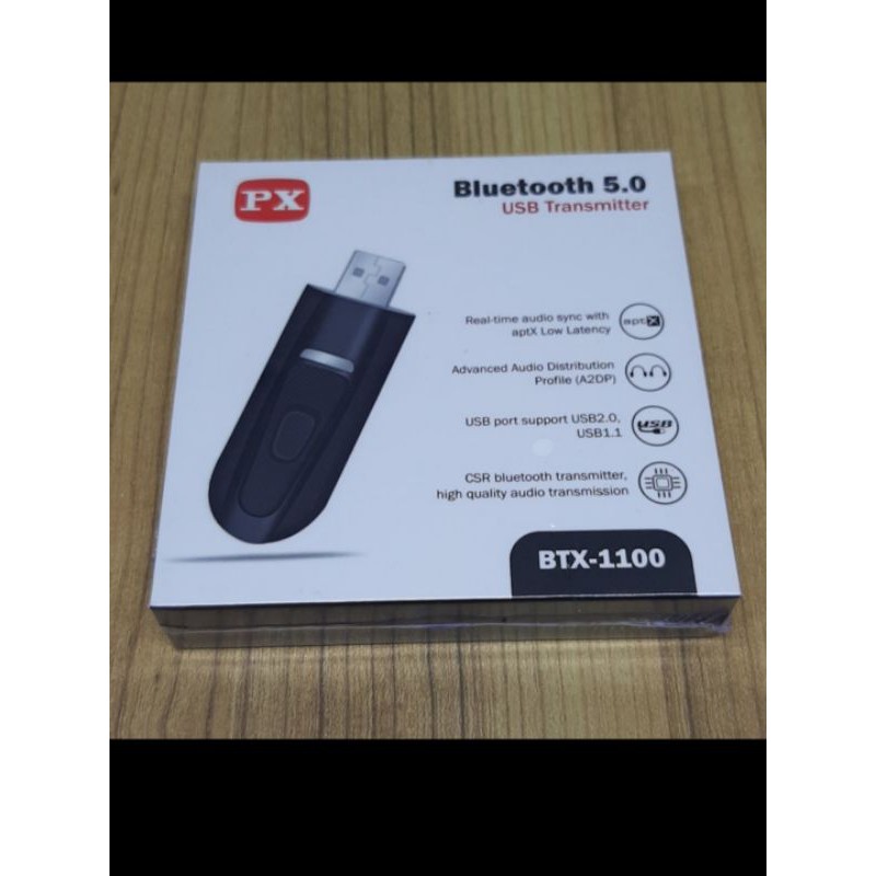 USB BLUETOOTH TRANSMITTER AUDIO 5,0 HD STEREO 2IN1 PX BRX - 1100