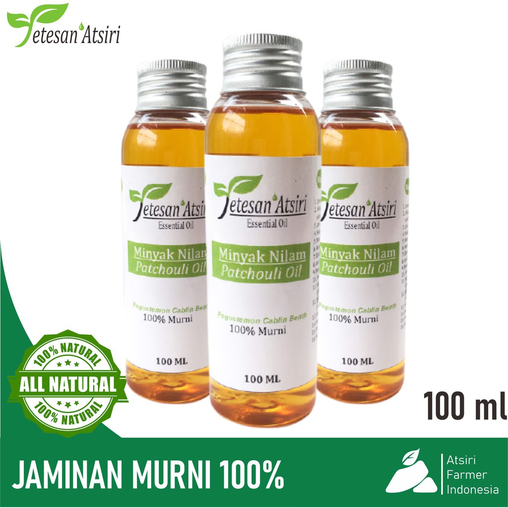 100ml minyak atsiri nilam minyak nilam murni 100% patchouli oil patchouli essential oil aromaterapi