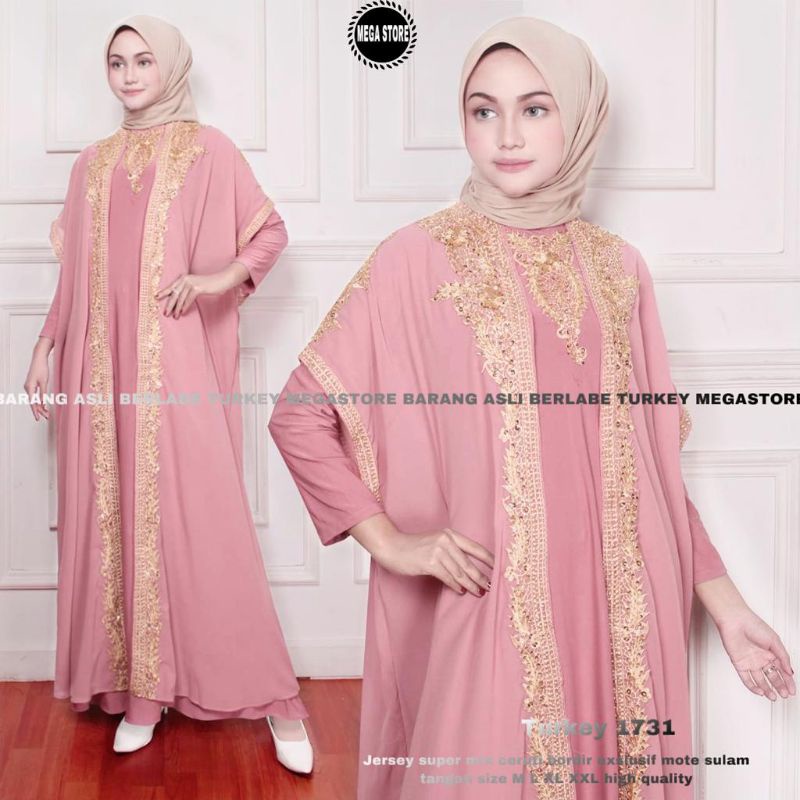BAJU GAMIS WANITA MODERN TERBARU MURAH KEKINIAN / GAMIS TURKI PAYET/ GAMIS SYARI / DRESS MUSLIM