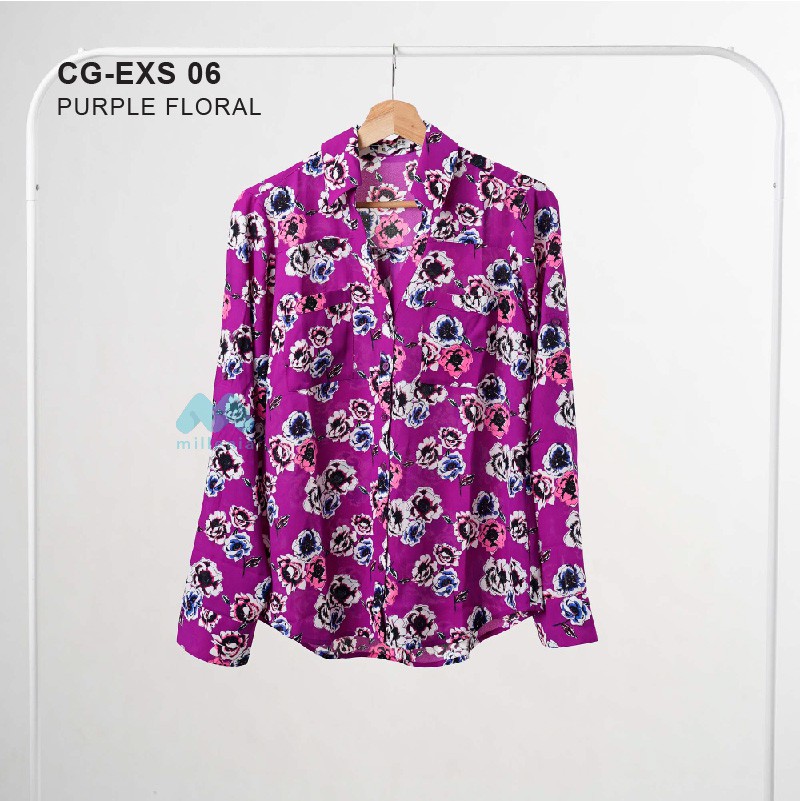 Kemeja Wanita- Portofino Vneck Double Pocket [CG-EXS 06]-4