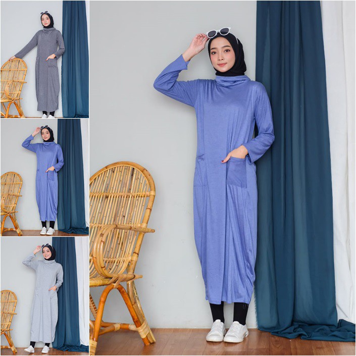 Lita Turtle Long Dress // Outfit Polos Ootd Remaja Hijab