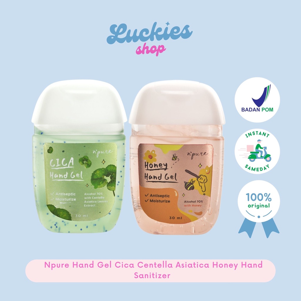 BPOM Npure Hand Gel Cica Centella Asiatica Honey Hand Sanitizer Gel Antispetic