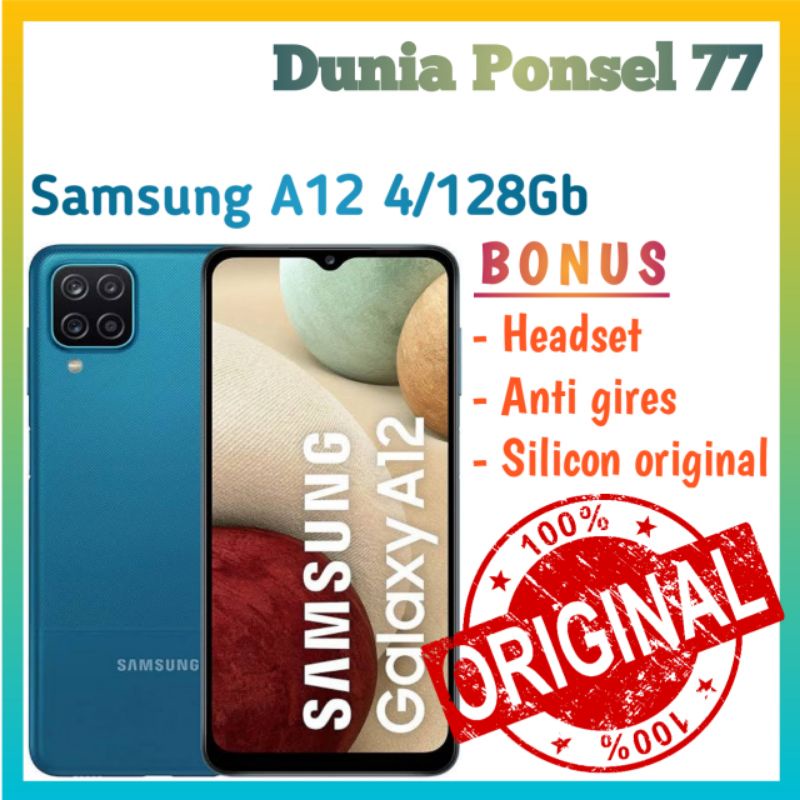Samsung A12 4/128GB 100% original garansi resmi SEIN