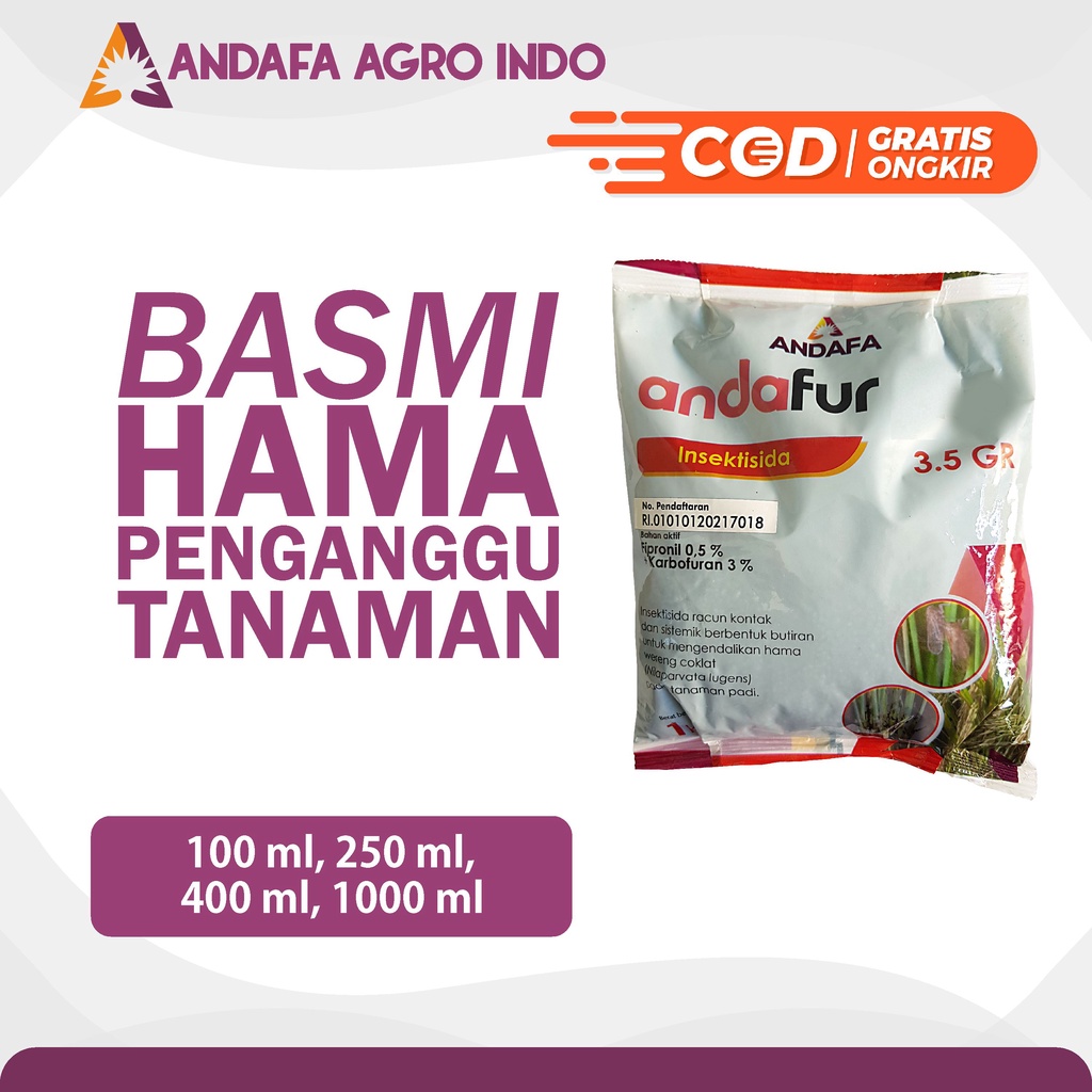 Insektisida AndaFur Obat Hama Tanaman Obat Padi Obat Hama Padi Obat Pertanian Insektisida Obat Padi 