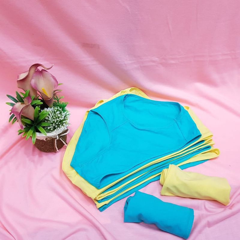 Celana Dalam Wanita Panty Girls Satuan 1 pcs / 3pcs Box Mika Warna Tosca&amp;Yellow s1