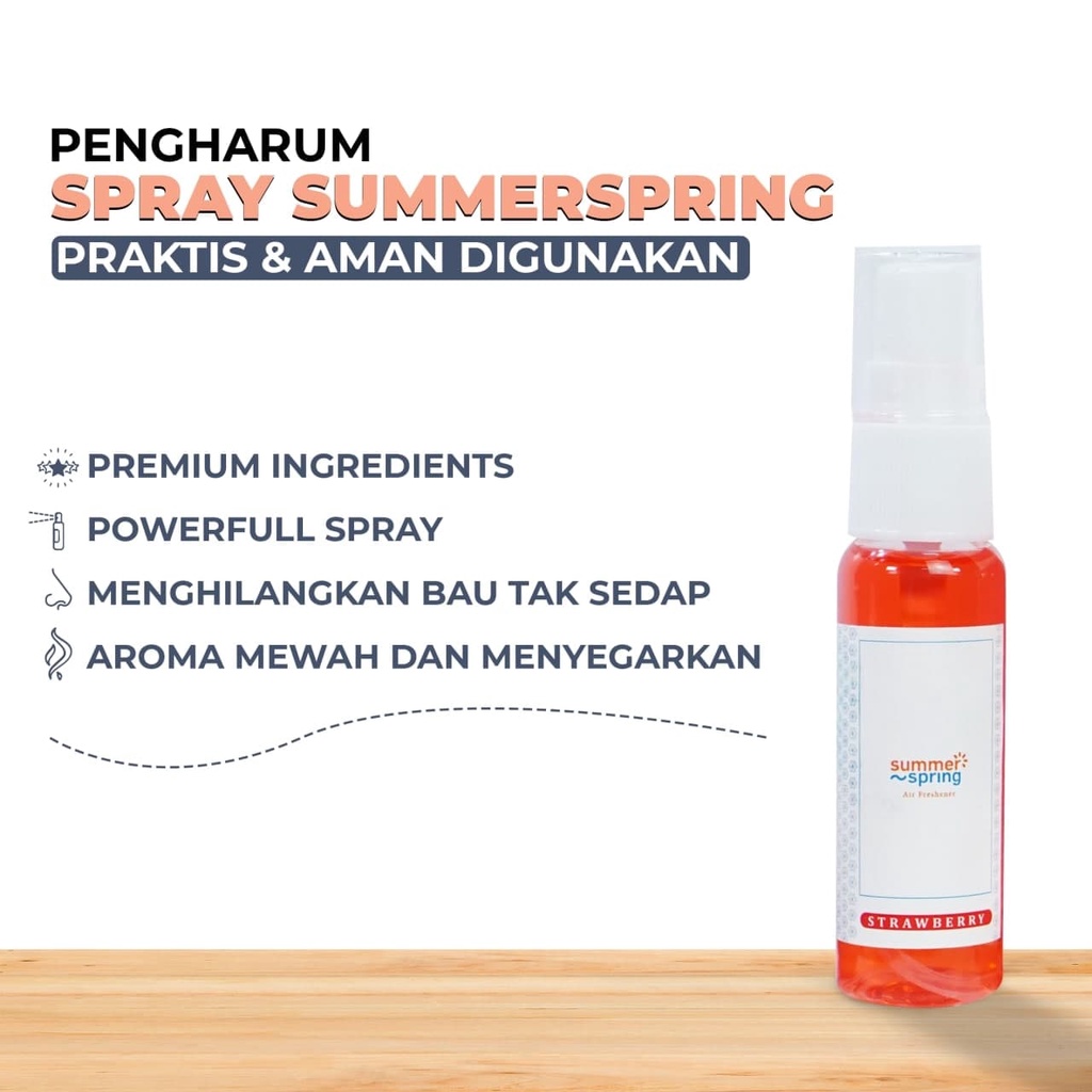 Pengharum ruangan | mobil | toilet | kantor summerspring spray 30 ml awet tahan lama