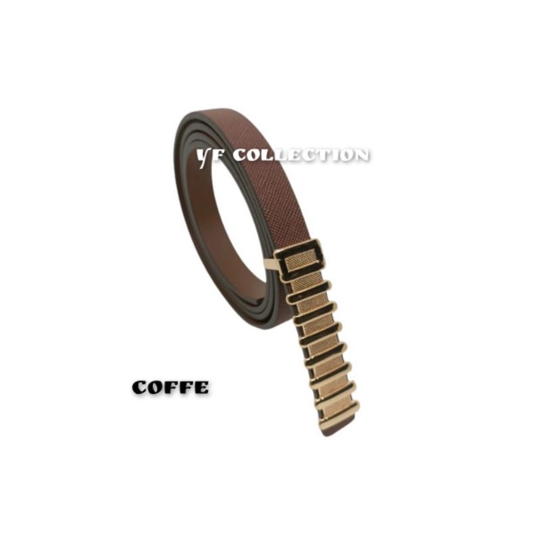 IKAT PINGGANG BELT DRESS WANITA KULIT PU KECIL FASHION YF03 GOLD