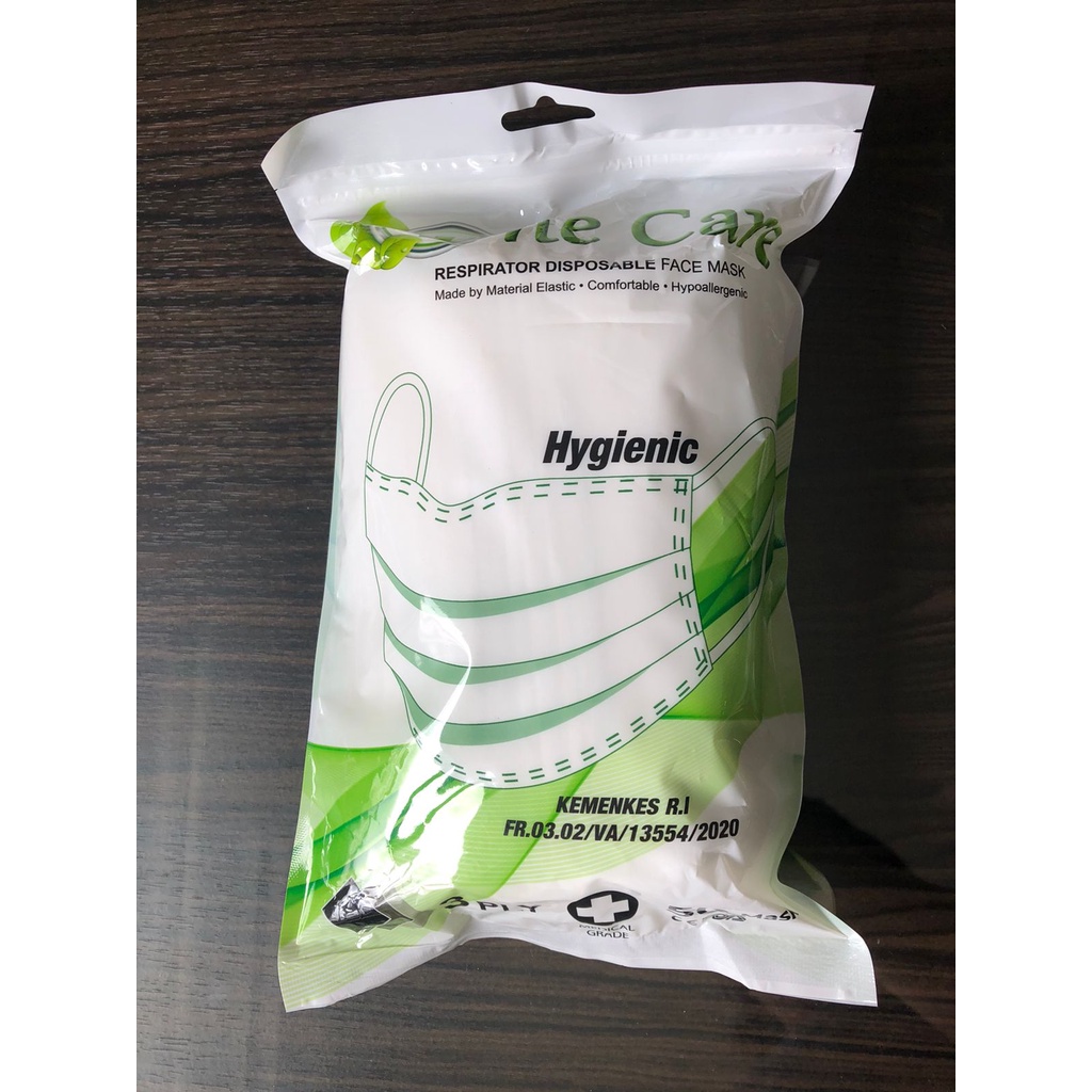 Onecare Masker 3ply SACHET POUCH earloop Kemenkes Best Quality Premium mask