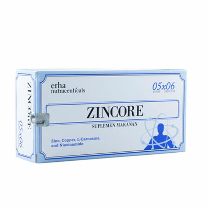 Produk Bagus Erha Nutraceuticals Zincore Suplemen Penyembuh Luka by Erha Clinic DISKON