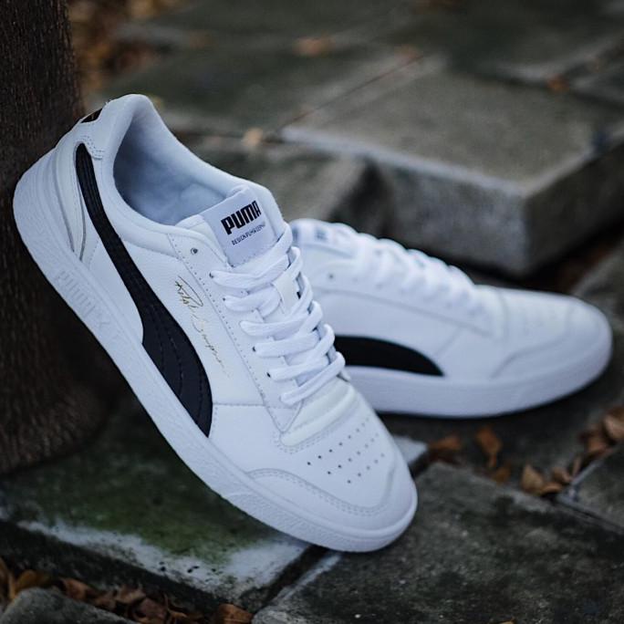 Sepatu Sneaker Casual Original PUMA SUEDE RALPH SAMPSON WHITE BLACK - Putih, 39