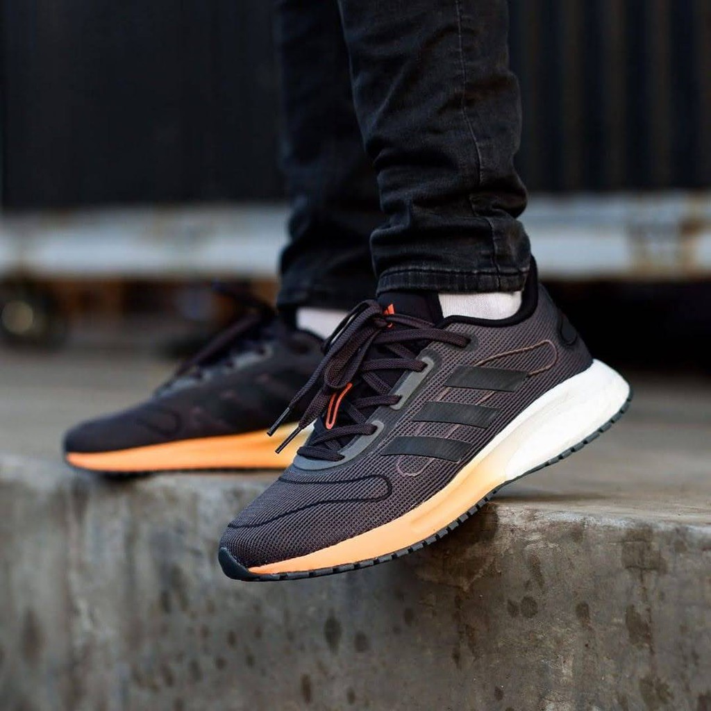 SEPATU SNEAKERS ADIDAS SUPERNOVA RDY BOOST GREY ORANGE