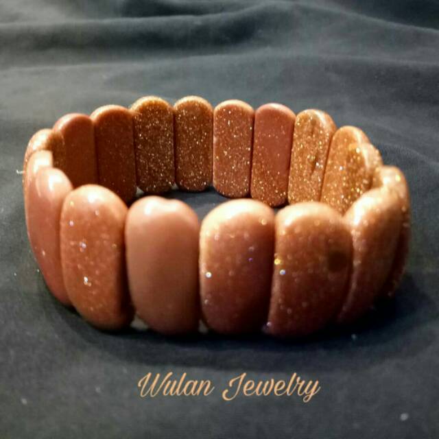 Gelang Batu Wulan Jewelry Batu Pasir Emas Asli dan Berkualitas