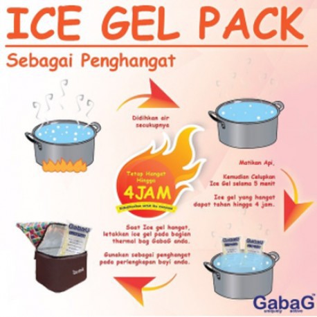 GABAG Ice Gel Pack 200gr Icegel Thermal Pack GaBag Es Pendingin Pemanas MPASI Babymaniashop 200ml