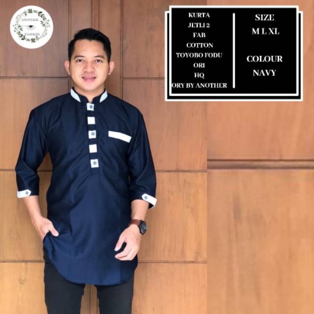 Atasan Muslim Pria KURTA JETLI 2 Matt Cotton Toyobo