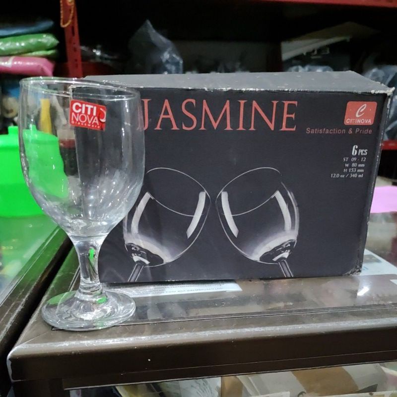Gelas Kaki kaca Citinova Jasmine Gelas Cantik mewah