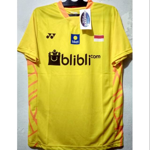 Jersey Badminton Yonex Y138 Kuning Baju Badminton Yonex Kuning Baju Bulutangkis Yonex Printing