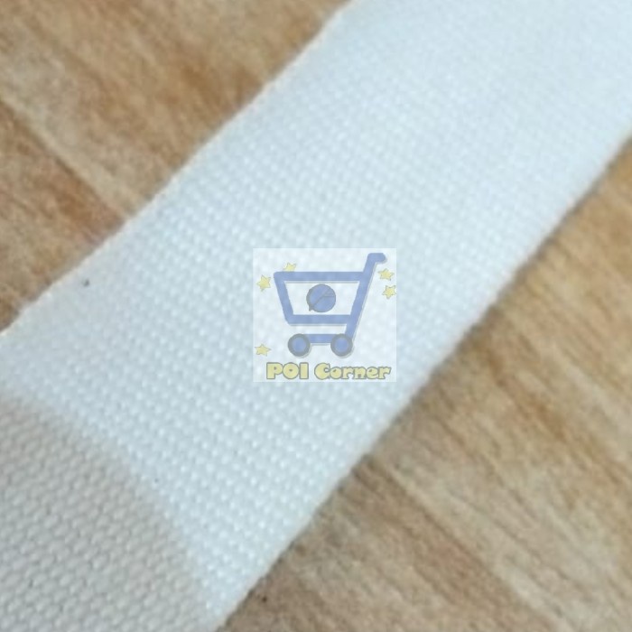 

Pita Label Katun Polos Dasar Krem 2.5Cm/ Twill Tape Label Polos 015