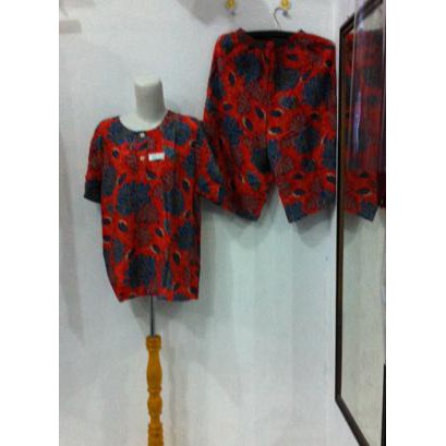 setelan kencana ungu/baju tidur kencana ungu/setelan celana rok batik "HARGA PROMO"