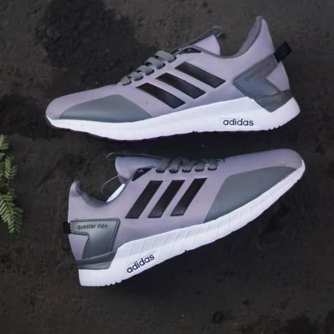 Pengiriman Cepat sepatu Adidas Questar Premium/sneaker - Hitam DISKON