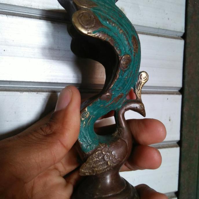 Best Seller] Patung Burung Merak Asli Logam 2