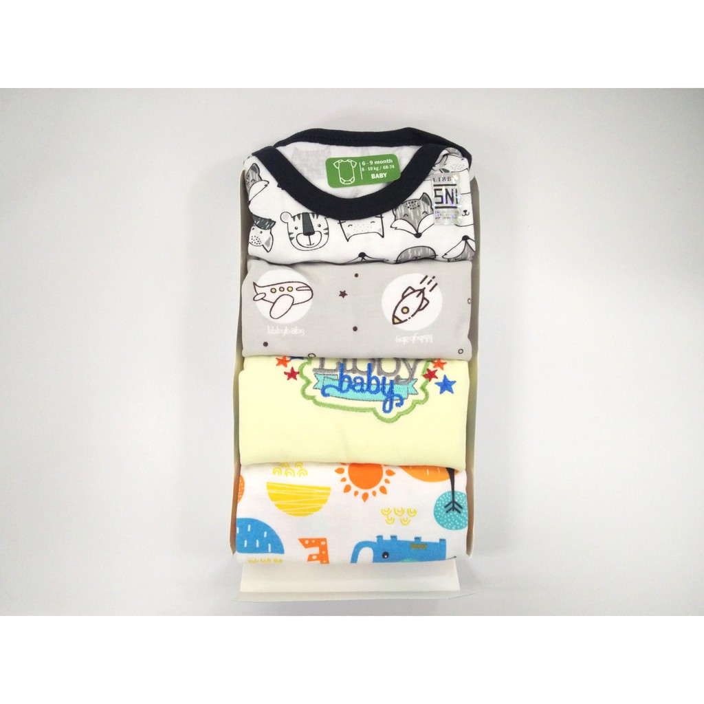 LIBBY JUMPER Premium 4 in 1 SEGITIGA Motif Boy Girl | Baju Kodok Libby Segitiga Premium (4 pcs)