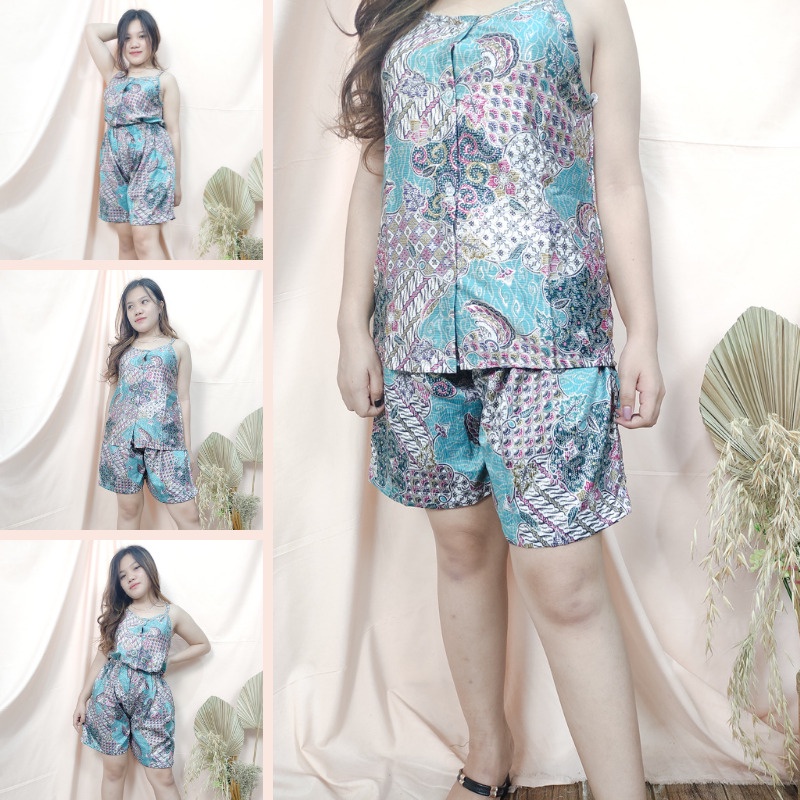 SB Collection Stelan Tannisa Tanktop dan Celana Pendek Batik Wanita All Size