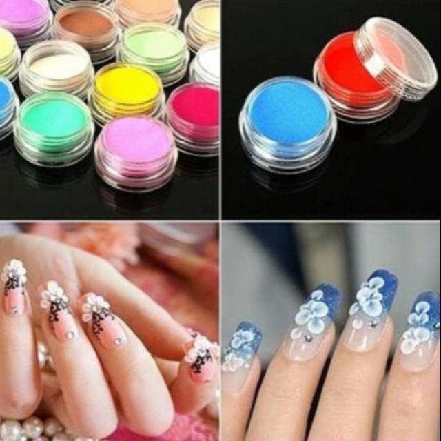 

Acrylic bubuk glitter nail powder 6pcs/pack