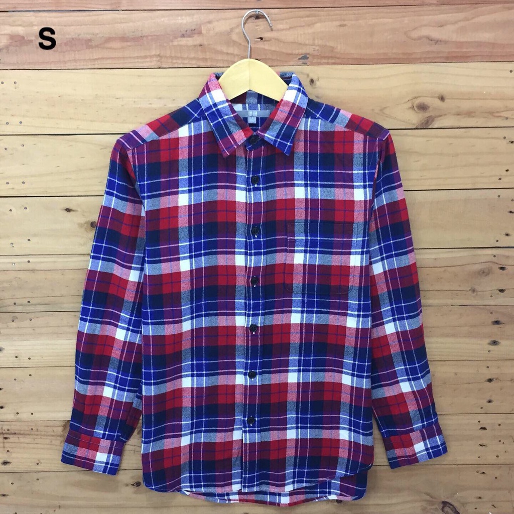 Kemeja Flannel Uniqlo Size S