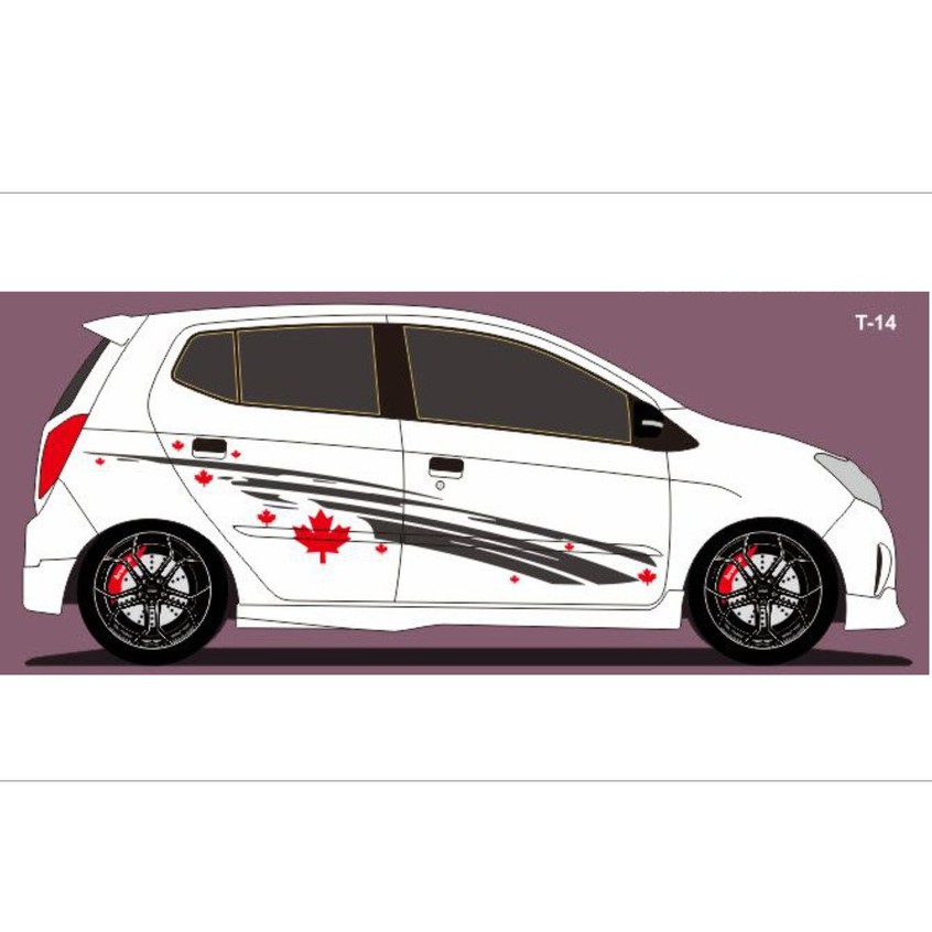 Sticker Mobil Daihatsu Ayla / Stiker mobil toyota agya / stiker racing