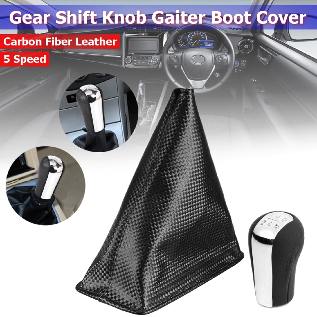Cover Gaiter Boot Knob Mobil 5 Speed Warna Hitam Silver Untuk