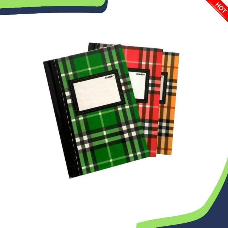 

BUKU TULIS OKEY KWARTO 100 LEMBAR HARD COVER MOTIF KOTAK KOTAK (BURBERRY)