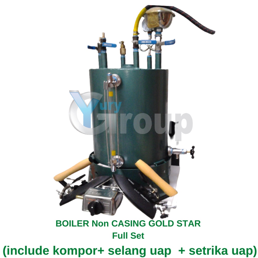 BOILER/SETRIKA UAP/SETRIKA UAP LAUNDRY/SETRIKA UAP BOILER LAUNDRY NON CASING 15 LITER MERK GOLD STAR